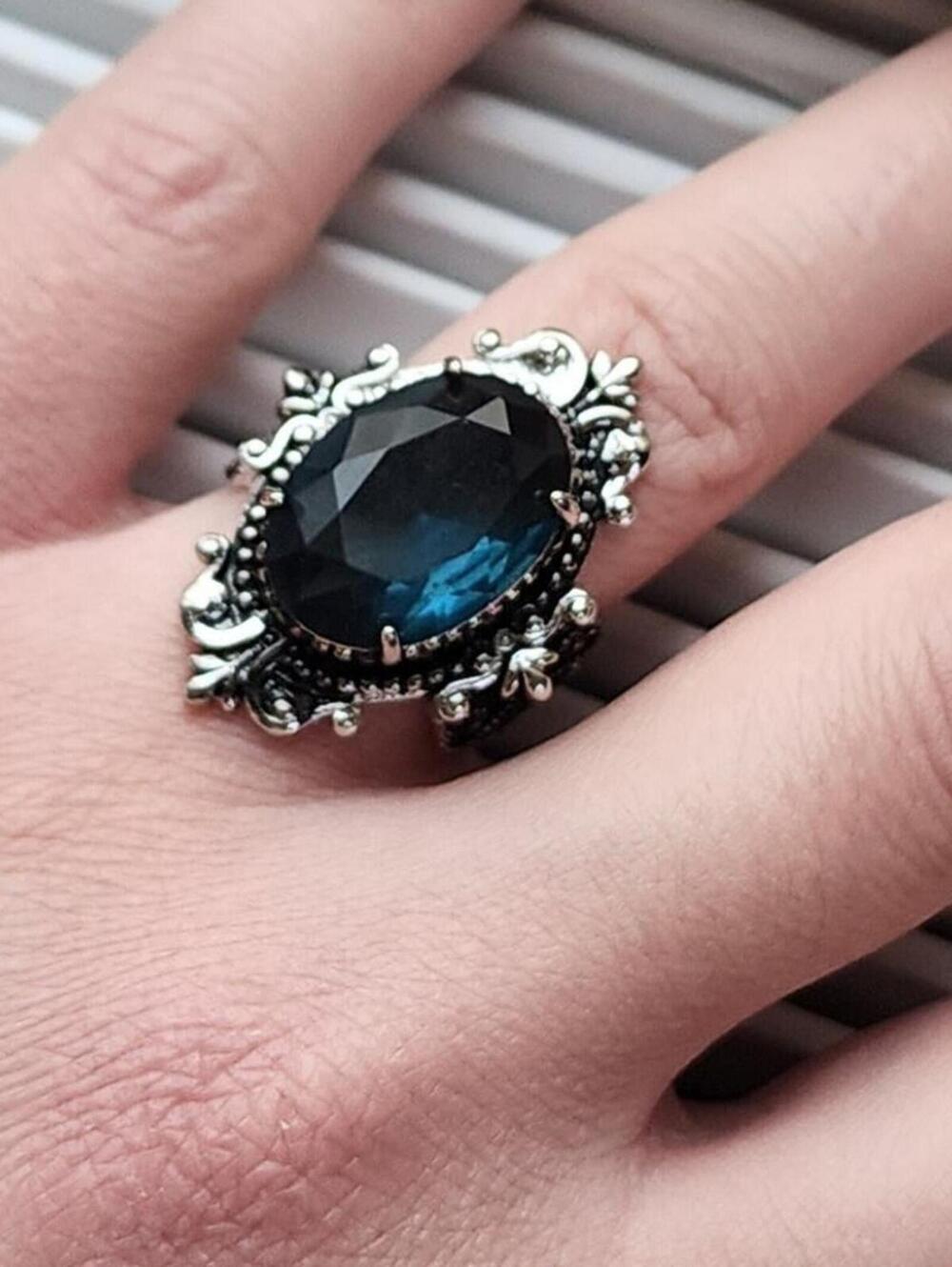 Sterling Nightfall 925 Silver Filigree Size 7 Ring